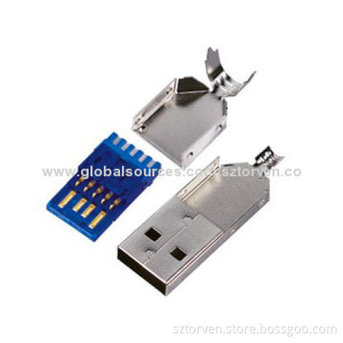 USB 3.0 Male Connector with Shield Type